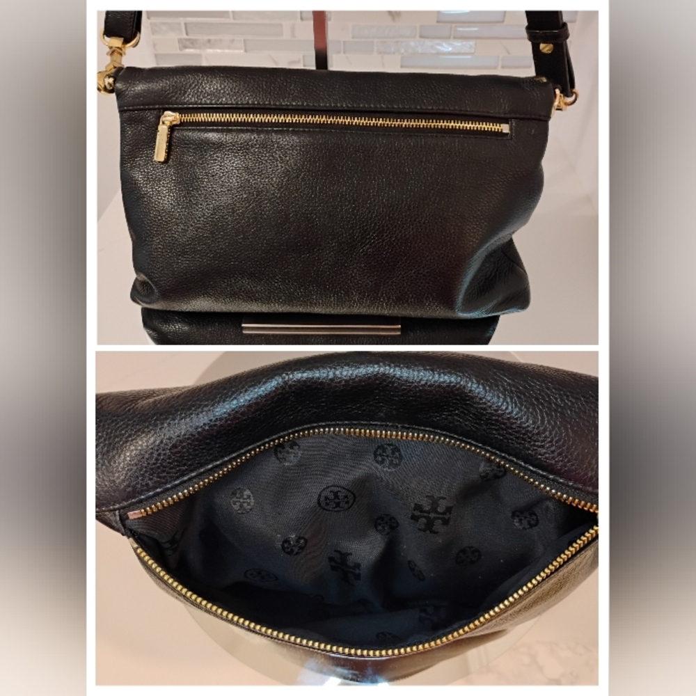 Tory Burch Crossbody - Black Pebbled Leather - Picture 14 of 15